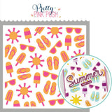 PRETTY PINK POSH: Layered Stencil 2PK | Summer Fun