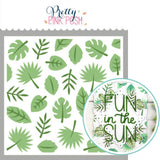 PRETTY PINK POSH: Layered Stencil 2PK | Tropical Leaves