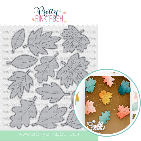 PRETTY PINK POSH: Die | Stitched Leaves