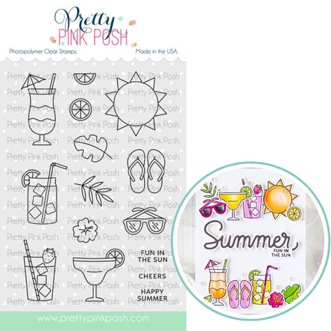 PRETTY PINK POSH:  Stamp | Summer Sips