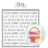 PRETTY PINK POSH: Summer Words | Stencil
