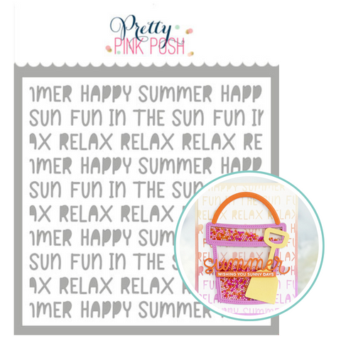 PRETTY PINK POSH: Summer Words | Stencil