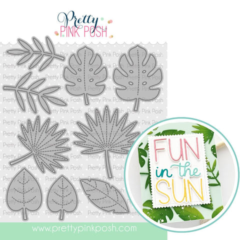 PRETTY PINK POSH: Die | Tropical Leaves