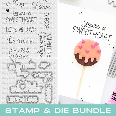 PRETTY PINK POSH: Valentine Greetings | Stamp & Die Bundle