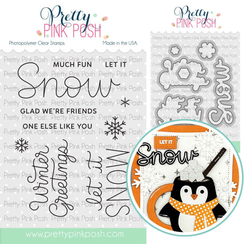 PRETTY PINK POSH: Let it Snow | Stamp & Die Bundle