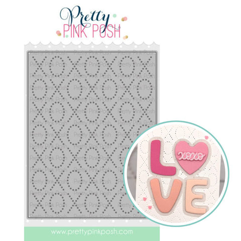 PRETTY PINK POSH: Pierced XOXO Cover Plate | Die