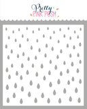 PRETTY PINK POSH: Raindrops | Stencil