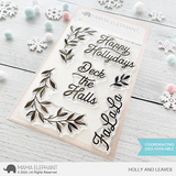 MAMA ELEPHANT: Holly and Leaves | Stamp and Creative Cuts Bundle