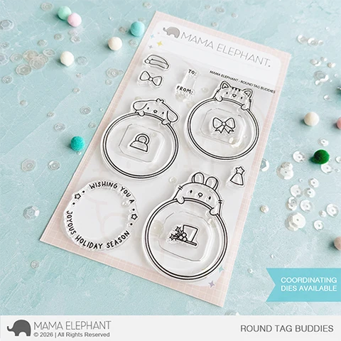 MAMA ELEPHANT: Stamp | Round Tag Buddies