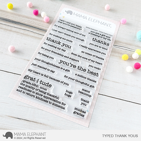 MAMA ELEPHANT: Typed Thank Yous | Stamp