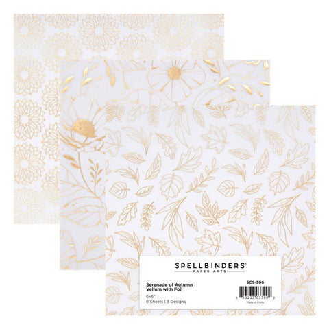 SPELLBINDERS:  Serenade Foiled Vellum |  Paper | 6"x6"