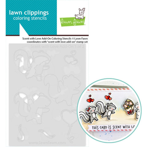 LAWN FAWN: Scent With Love Add-on | Coloring Stencil