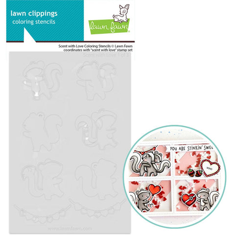 LAWN FAWN: Scent With Love  | Coloring Stencil