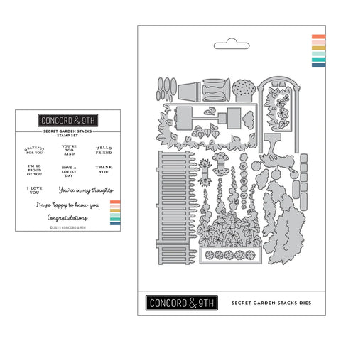 CONCORD & 9 th : Secret Garden Stacks | Stamp & Die Bundle