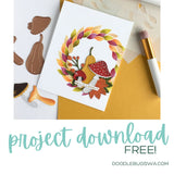 Project Instruction Sheet - Ink Blended Stenciled Wreath