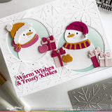 WAFFLE FLOWER: Snow Cheer Sentiments | Combo Stamp & Die