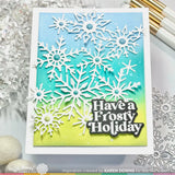 WAFFLE FLOWER: Snow Cheer Sentiments | Combo Stamp & Die