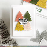 WAFFLE FLOWER: Snow Cheer Sentiments | Combo Stamp & Die