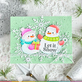 WAFFLE FLOWER: Snow Cheer Sentiments | Combo Stamp & Die