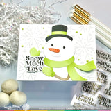 WAFFLE FLOWER: Snow Cheer Sentiments | Combo Stamp & Die