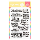 WAFFLE FLOWER: Snow Cheer Sentiments | Combo Stamp & Die