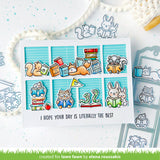 LAWN FAWN: Little Woodland Library Add-On | Stamp, Coordinating Stencil & Die Bundle