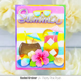 PRETTY PINK POSH: Stencil | Watercolor Strips