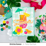 PRETTY PINK POSH: Stencil | Watercolor Strips