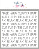 PRETTY PINK POSH: Summer Words | Stencil