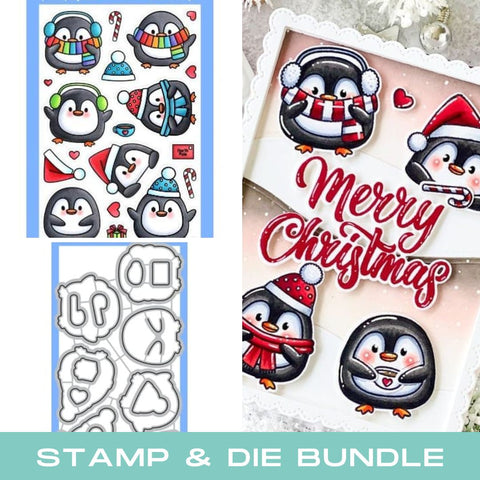 SUNNY STUDIO: Roly Poly Penguins | Stamp & Die Bundle