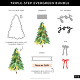 CONCORD & 9 th : Triple Step Evergreen | Stamp & Die Bundle