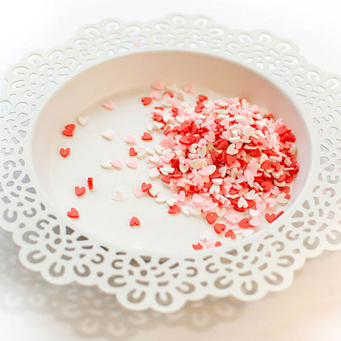 PRETTY PINK POSH:  Clay Confetti | Valentine Hearts