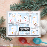 WAFFLE FLOWER: Postage Collage Snowman | Stencil