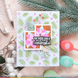 WAFFLE FLOWER: Holly Jolly Background | Stencil