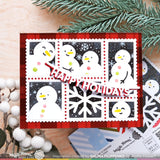 WAFFLE FLOWER: Postage Collage Snowman | Stencil