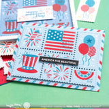 WAFFLE FLOWER: Postage Collage 4th of July | Stamp