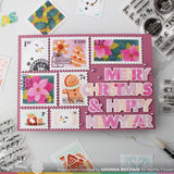 WAFFLE FLOWER: Overlapping Christmas Words | Combo Die & Stencil