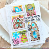 WAFFLE FLOWER: Postage Collage Gingerbread | Stencil