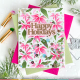 WAFFLE FLOWER:  Happy Holidays Print | Die