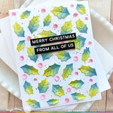 WAFFLE FLOWER: Holly Jolly Background | Stencil