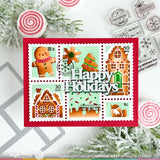 WAFFLE FLOWER: Postage Collage Gingerbread | Stencil