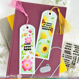 WAFFLE FLOWER: Round Floral Bookmark Duo | Combo Stencil & Stamp