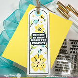 WAFFLE FLOWER: Round Floral Bookmark Duo | Combo Stencil & Stamp