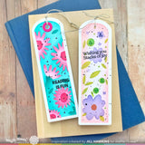 WAFFLE FLOWER: Round Floral Bookmark Duo | Combo Stencil & Stamp