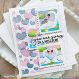 WAFFLE FLOWER: Postage Collage The Pond | Stencil