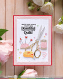 WAFFLE FLOWER: Quilted Hug Sentiments | Combo Stamp & Die