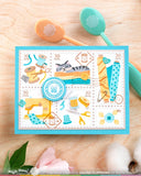 WAFFLE FLOWER: Postage Collage Sew Fun | Stencil