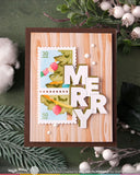WAFFLE FLOWER: Postage Collage Vertical Tree | Stencil