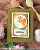 WAFFLE FLOWER: Nesting Postage Collage Party Bear | Stencil