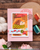 WAFFLE FLOWER: Nesting Postage Collage Mush Love | Stencil